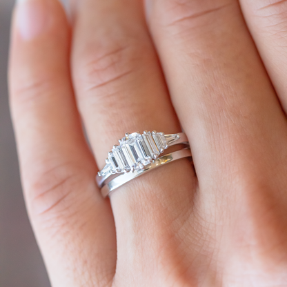 2 CT Round Three Stones Lab Grown Diamond Engagement Ring