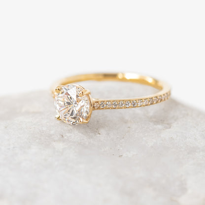 2 CT Round Three Stones Lab Grown Diamond Engagement Ring