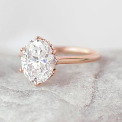 2 CT Round Three Stones Lab Grown Diamond Engagement Ring