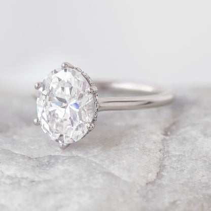 2 CT Round Three Stones Lab Grown Diamond Engagement Ring