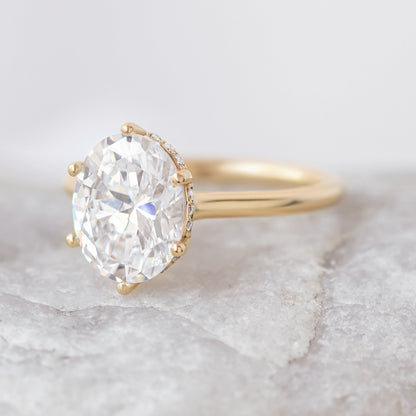 2 CT Round Three Stones Lab Grown Diamond Engagement Ring
