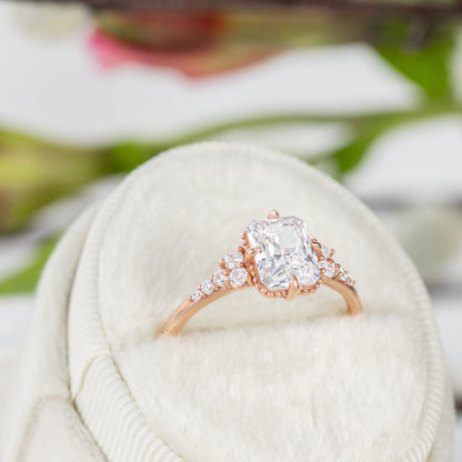 2 CT Round Three Stones Lab Grown Diamond Engagement Ring