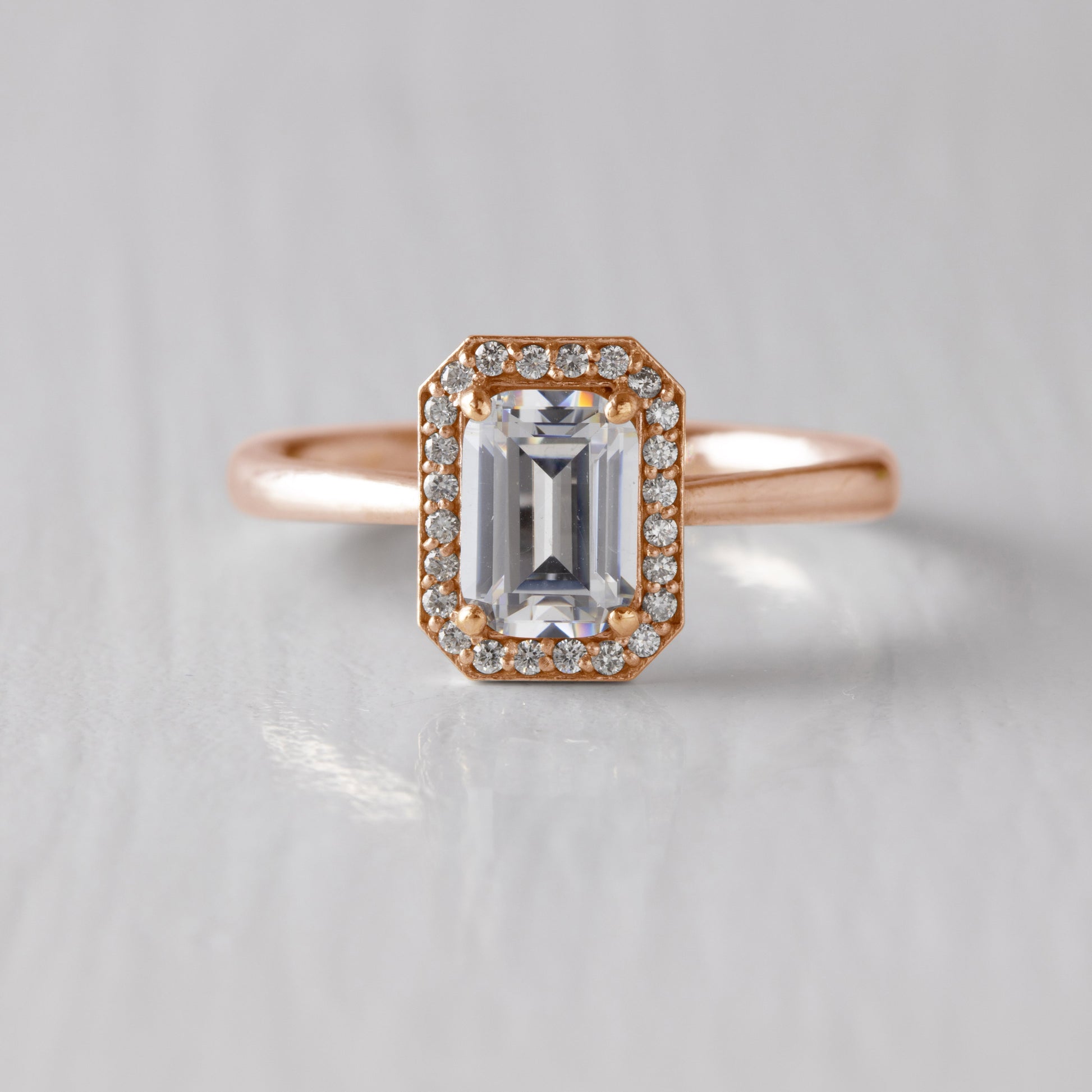 2 CT Round Three Stones Lab Grown Diamond Engagement Ring