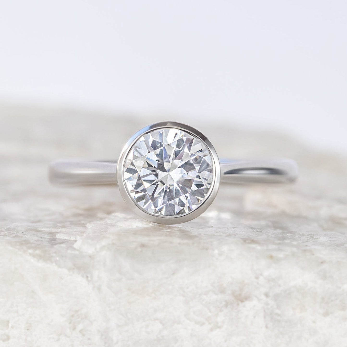 2 CT Round Three Stones Lab Grown Diamond Engagement Ring