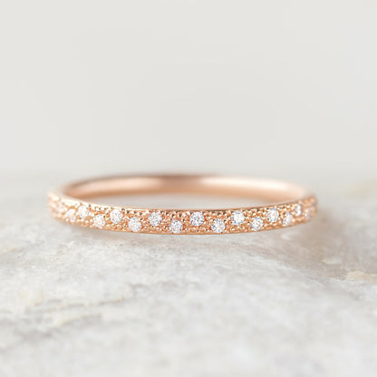 0.37 CT Round Full Eternity Lab Grown Diamond Wedding Band