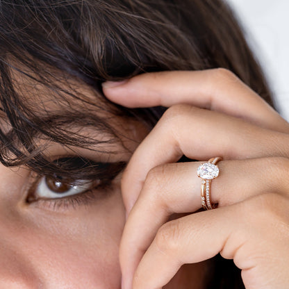 2 CT Round Three Stones Lab Grown Diamond Engagement Ring