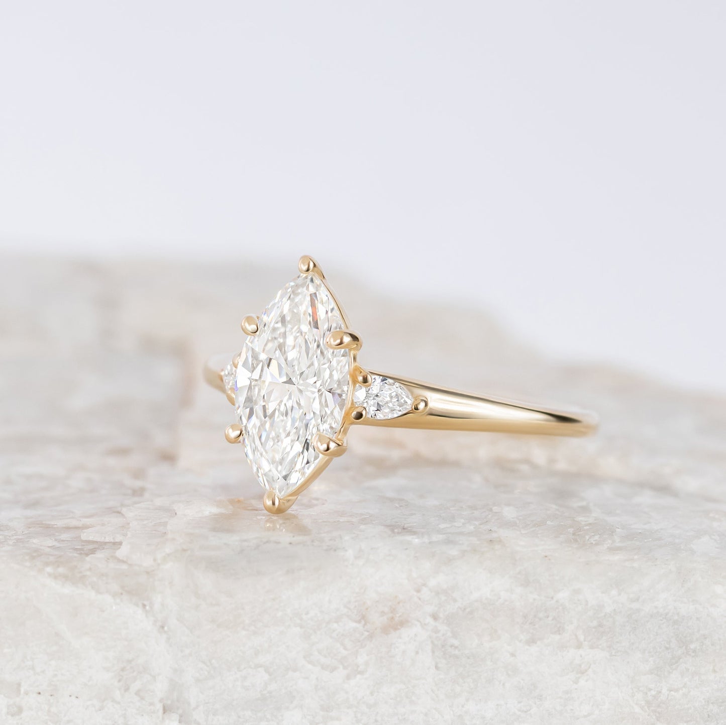 2 CT Round Three Stones Lab Grown Diamond Engagement Ring