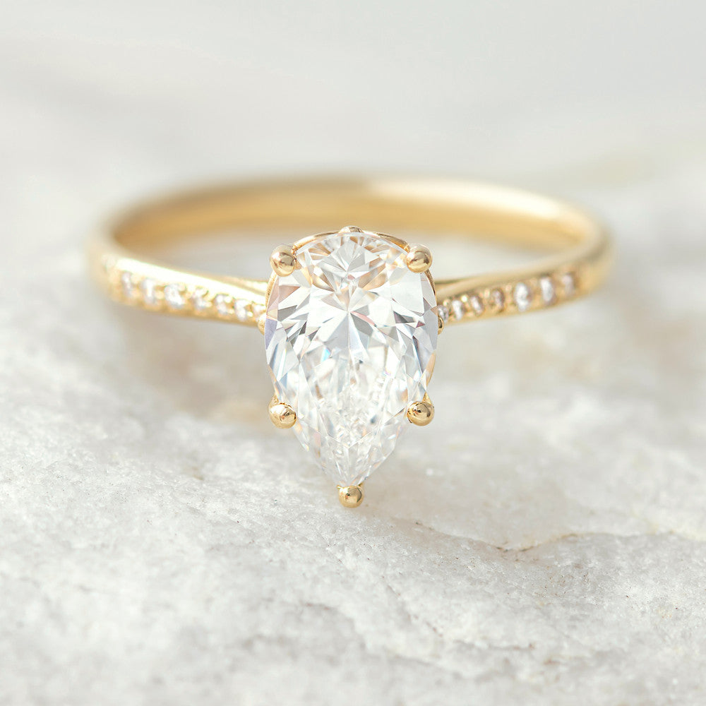 2 CT Round Three Stones Lab Grown Diamond Engagement Ring