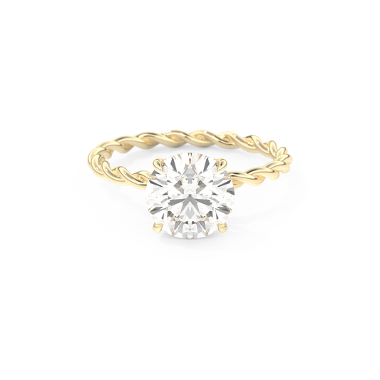 1 CT Round Moissanite Solitaire Engagement Ring (US Size 3 Ready To Ship)