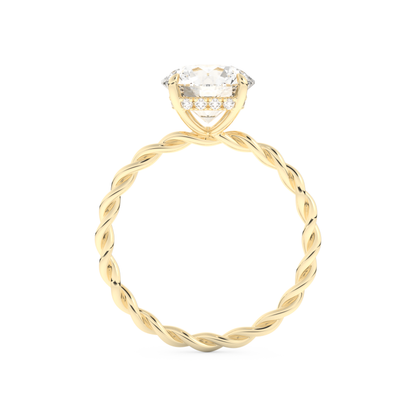 1 CT Round Moissanite Solitaire Engagement Ring (US Size 3 Ready To Ship)