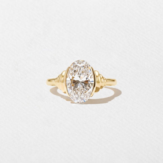 Emerald Pave Engagement Ring – 1 CT Lab Grown Diamond