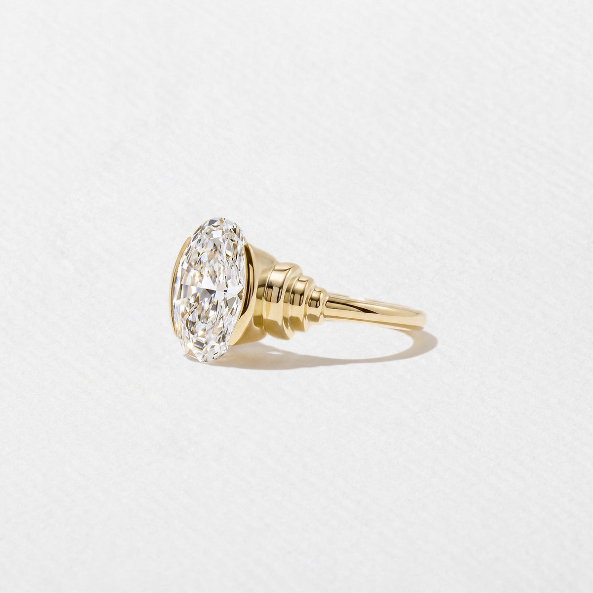 Emerald Pave Engagement Ring – 1 CT Lab Grown Diamond