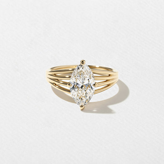 Emerald Pave Engagement Ring – 1 CT Lab Grown Diamond