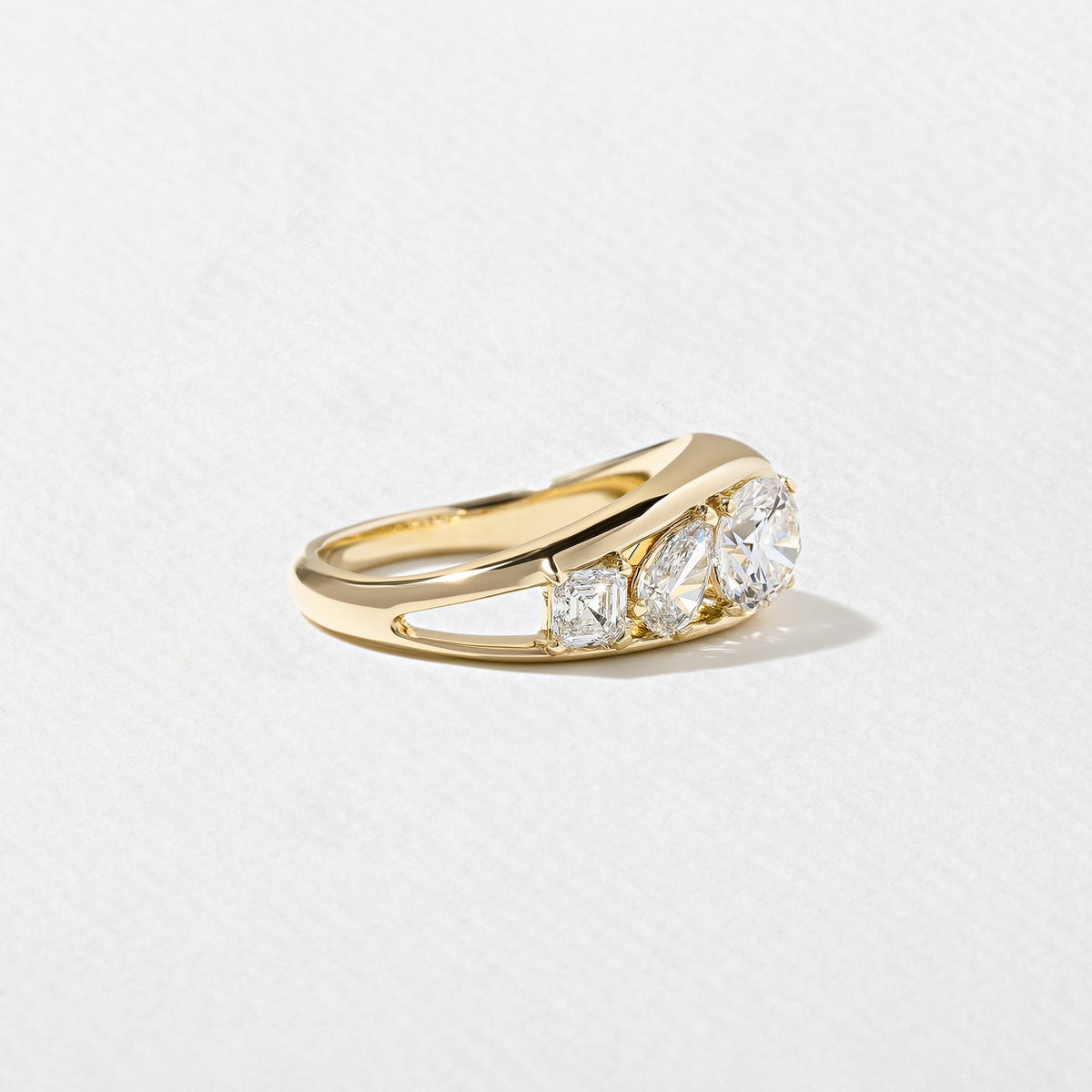 Emerald Pave Engagement Ring – 1 CT Lab Grown Diamond