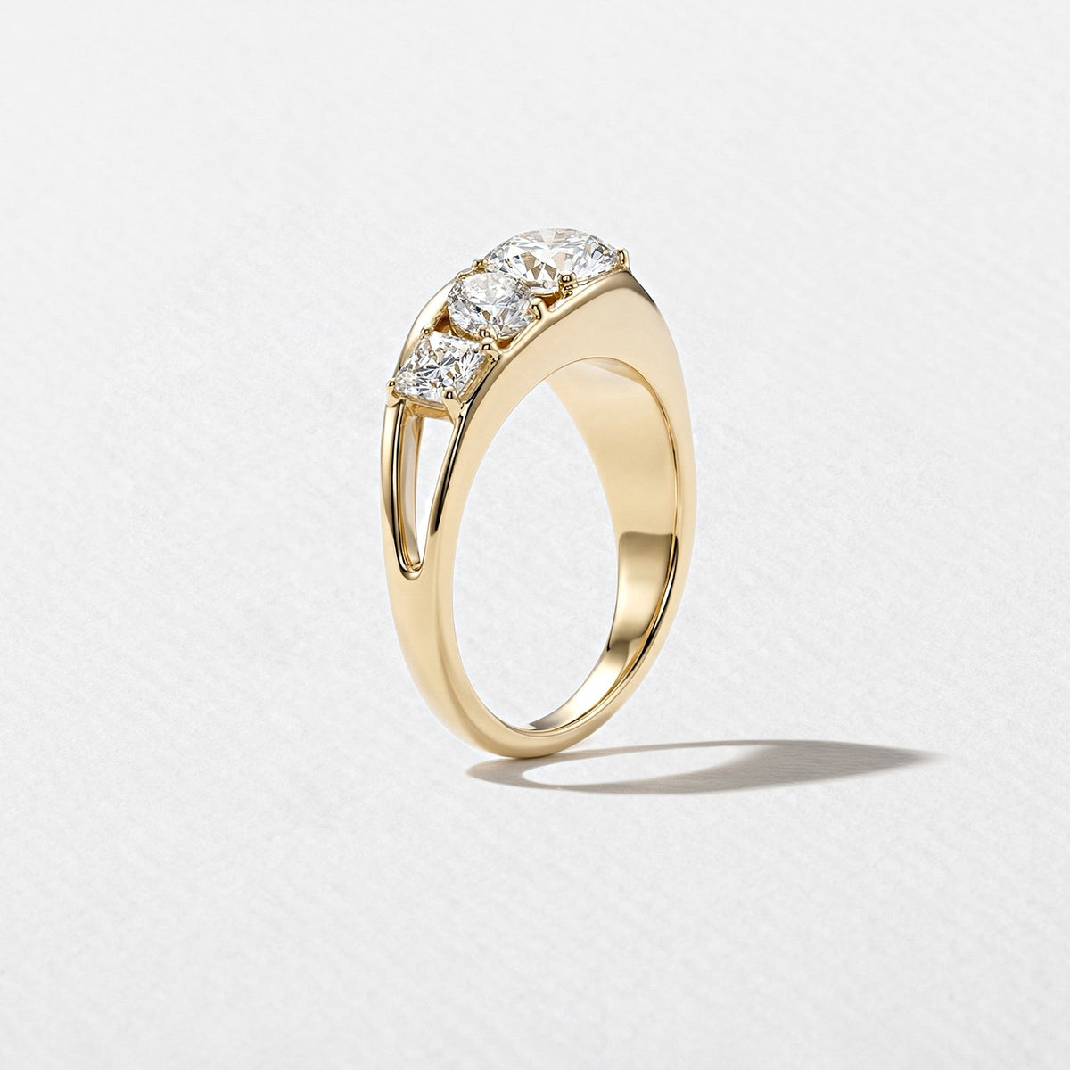 Emerald Pave Engagement Ring – 1 CT Lab Grown Diamond