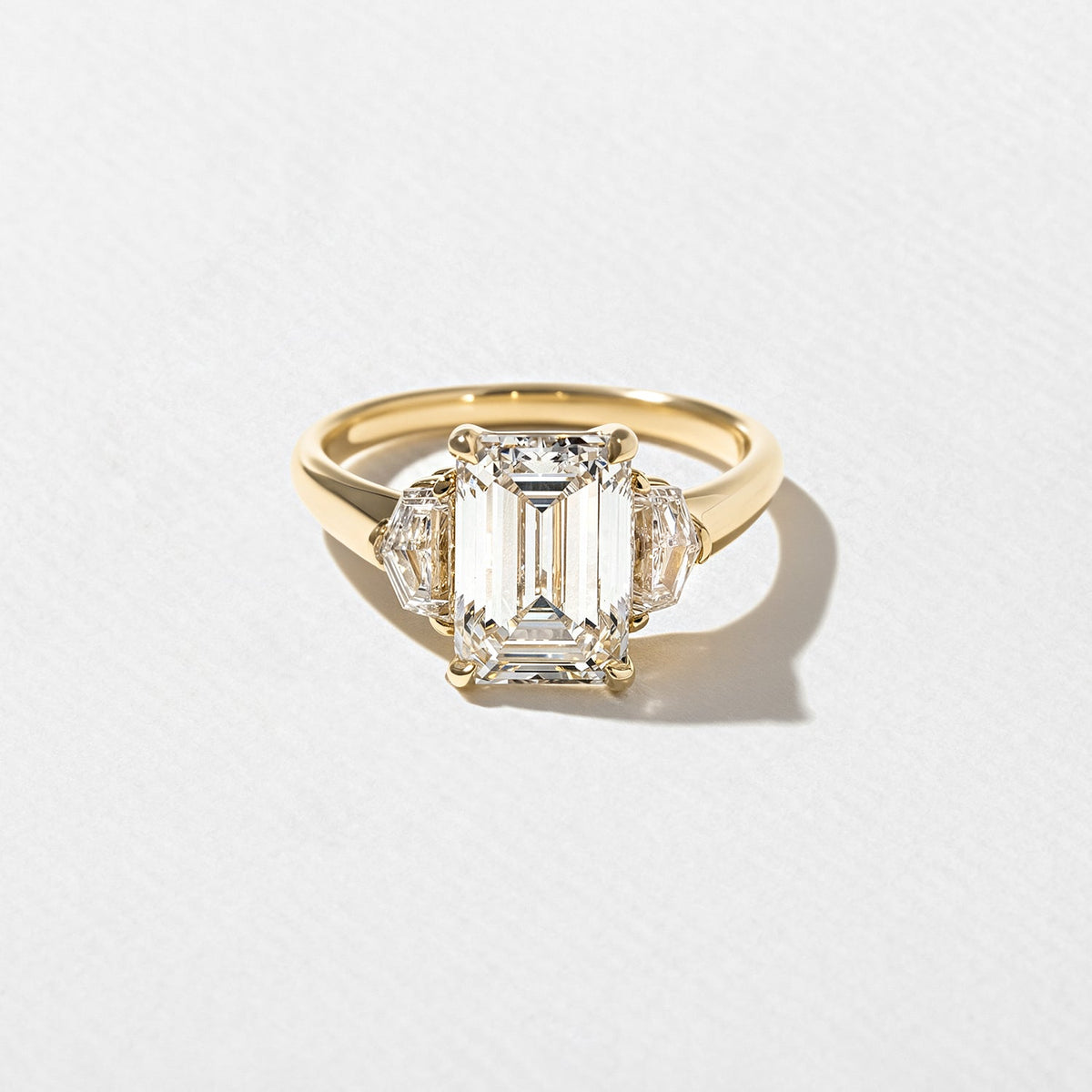 Emerald Pave Engagement Ring – 1 CT Lab Grown Diamond