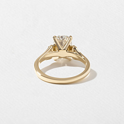 Emerald Pave Engagement Ring – 1 CT Lab Grown Diamond