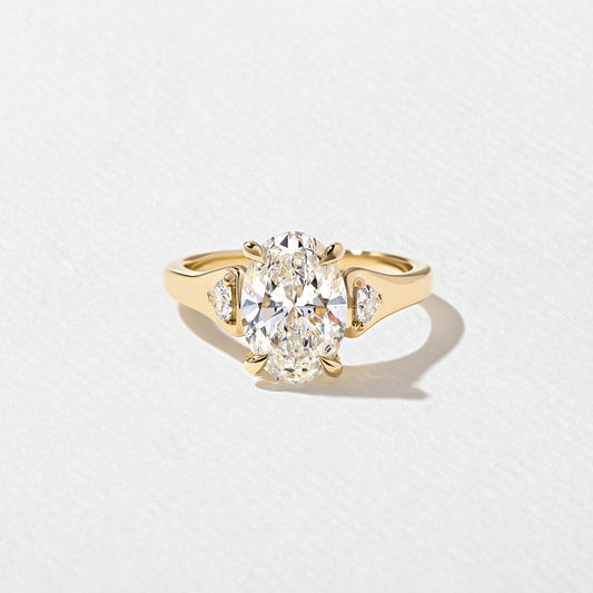Emerald Pave Engagement Ring – 1 CT Lab Grown Diamond