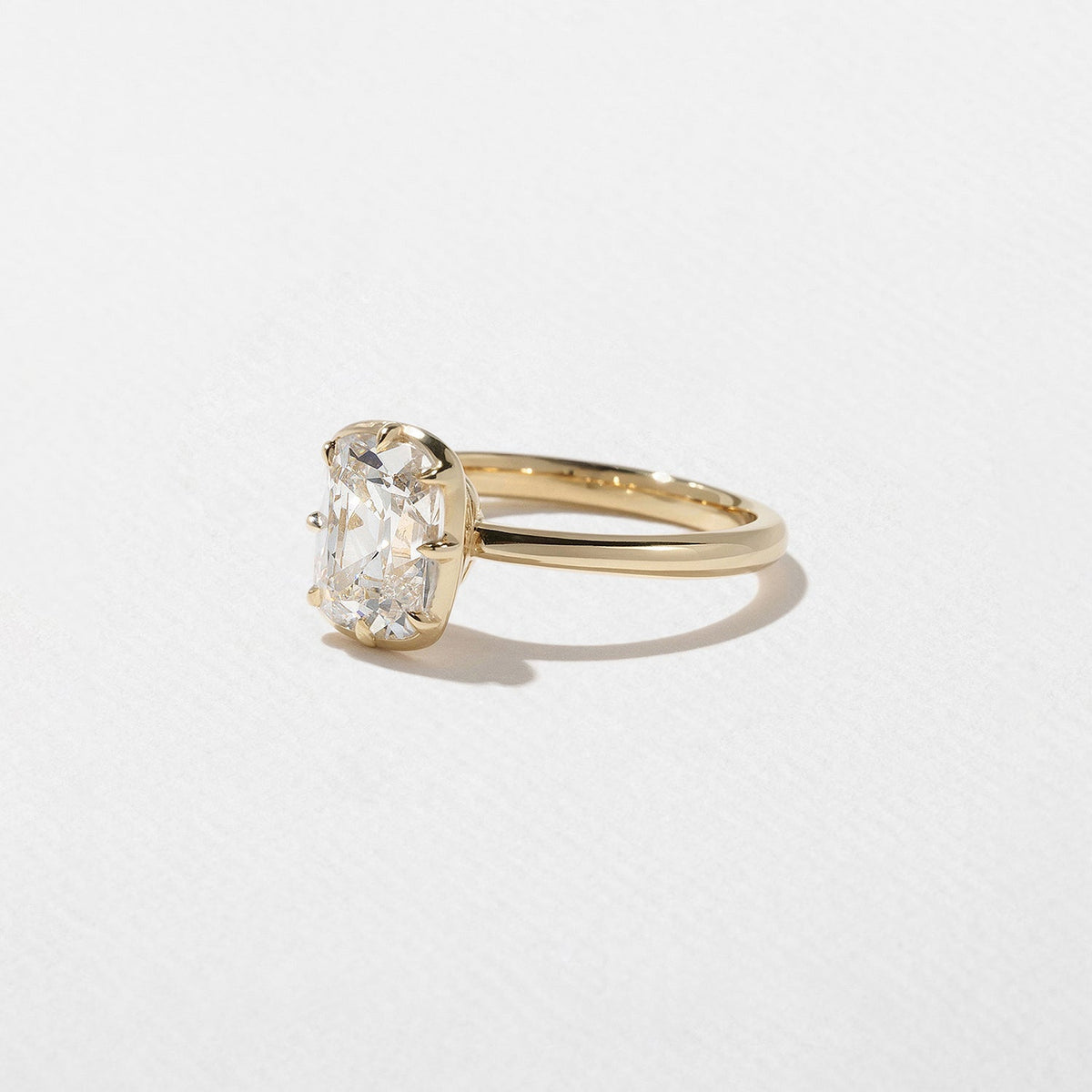Emerald Pave Engagement Ring – 1 CT Lab Grown Diamond