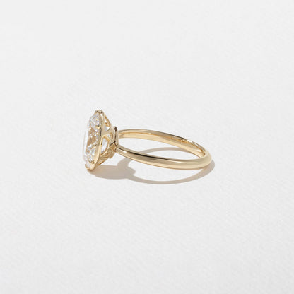 Emerald Pave Engagement Ring – 1 CT Lab Grown Diamond