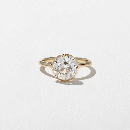 Emerald Pave Engagement Ring – 1 CT Lab Grown Diamond