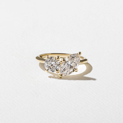 Emerald Pave Engagement Ring – 1 CT Lab Grown Diamond