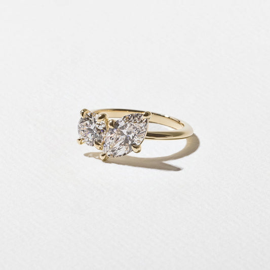 Emerald Pave Engagement Ring – 1 CT Lab Grown Diamond