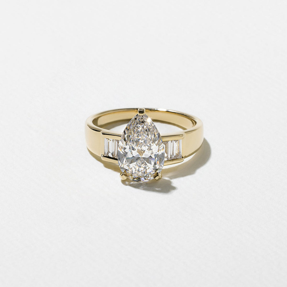 Emerald Pave Engagement Ring – 1 CT Lab Grown Diamond