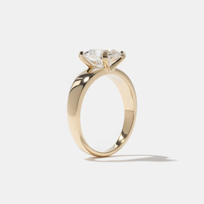 Emerald Pave Engagement Ring – 1 CT Lab Grown Diamond