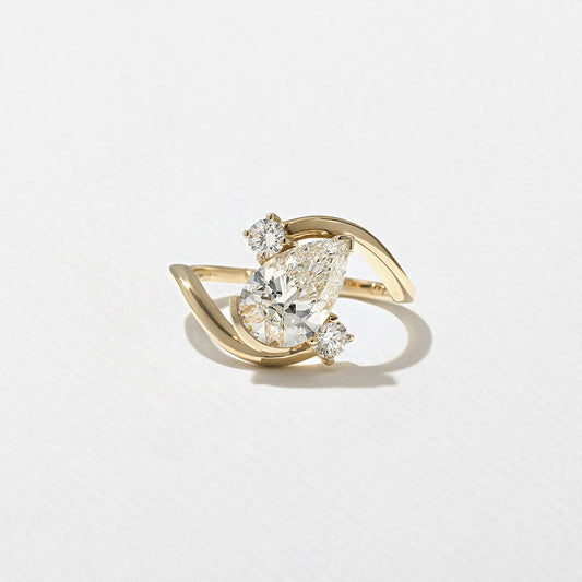 Emerald Pave Engagement Ring – 1 CT Lab Grown Diamond