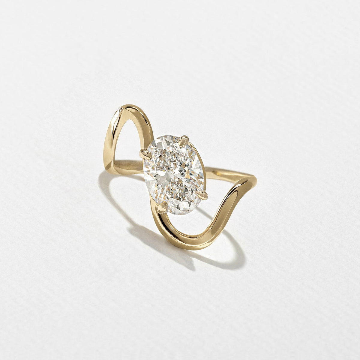 Emerald Pave Engagement Ring – 1 CT Lab Grown Diamond