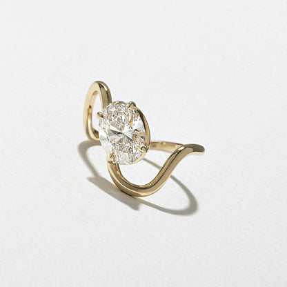 Emerald Pave Engagement Ring – 1 CT Lab Grown Diamond