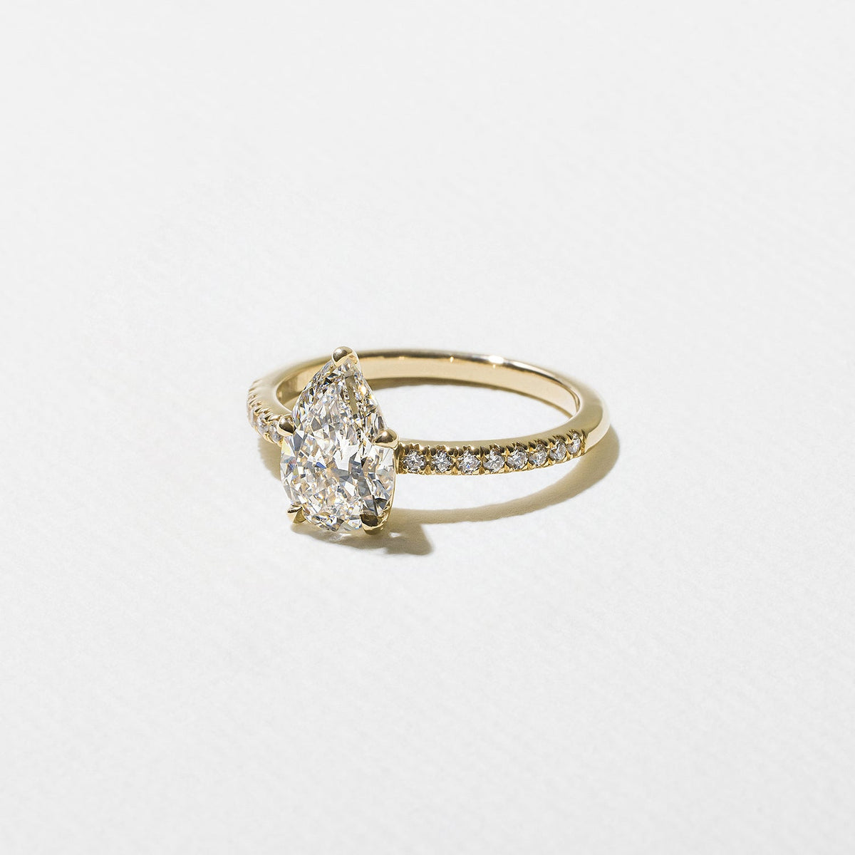 Emerald Pave Engagement Ring – 1 CT Lab Grown Diamond