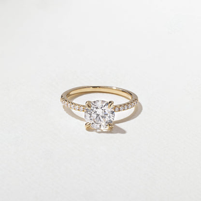 Emerald Pave Engagement Ring – 1 CT Lab Grown Diamond