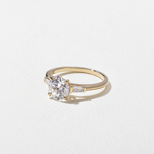 Emerald Pave Engagement Ring – 1 CT Lab Grown Diamond