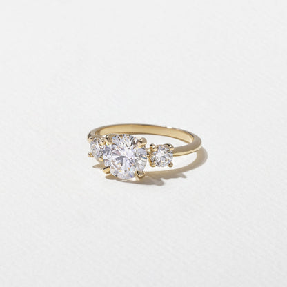 Emerald Pave Engagement Ring – 1 CT Lab Grown Diamond