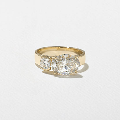 Emerald Pave Engagement Ring – 1 CT Lab Grown Diamond