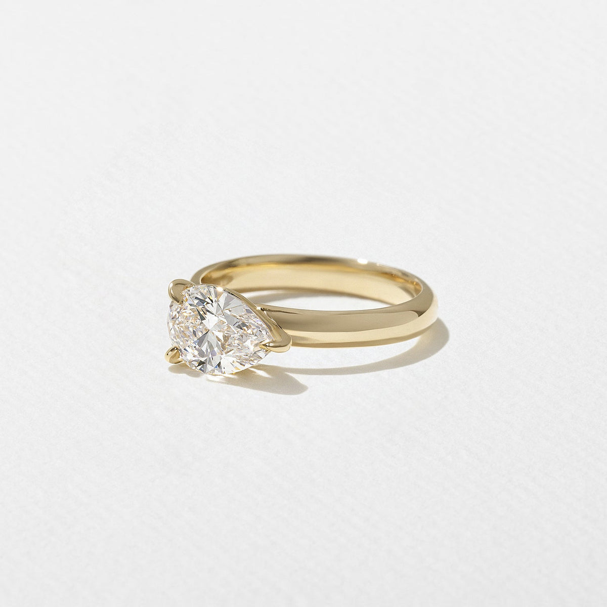 Emerald Pave Engagement Ring – 1 CT Lab Grown Diamond