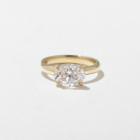 Emerald Pave Engagement Ring – 1 CT Lab Grown Diamond
