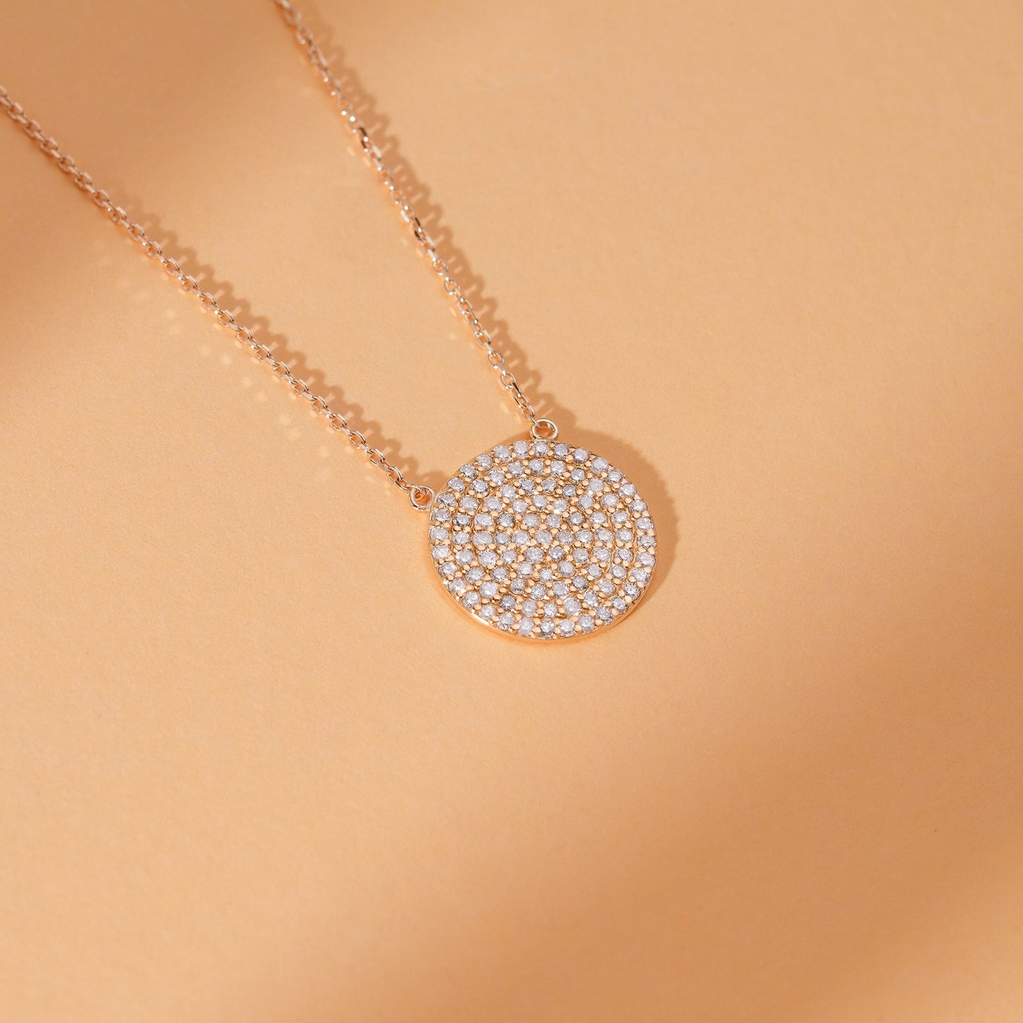 1.0 CT Round Bezel Solitaire Lab Grown Diamond Necklace