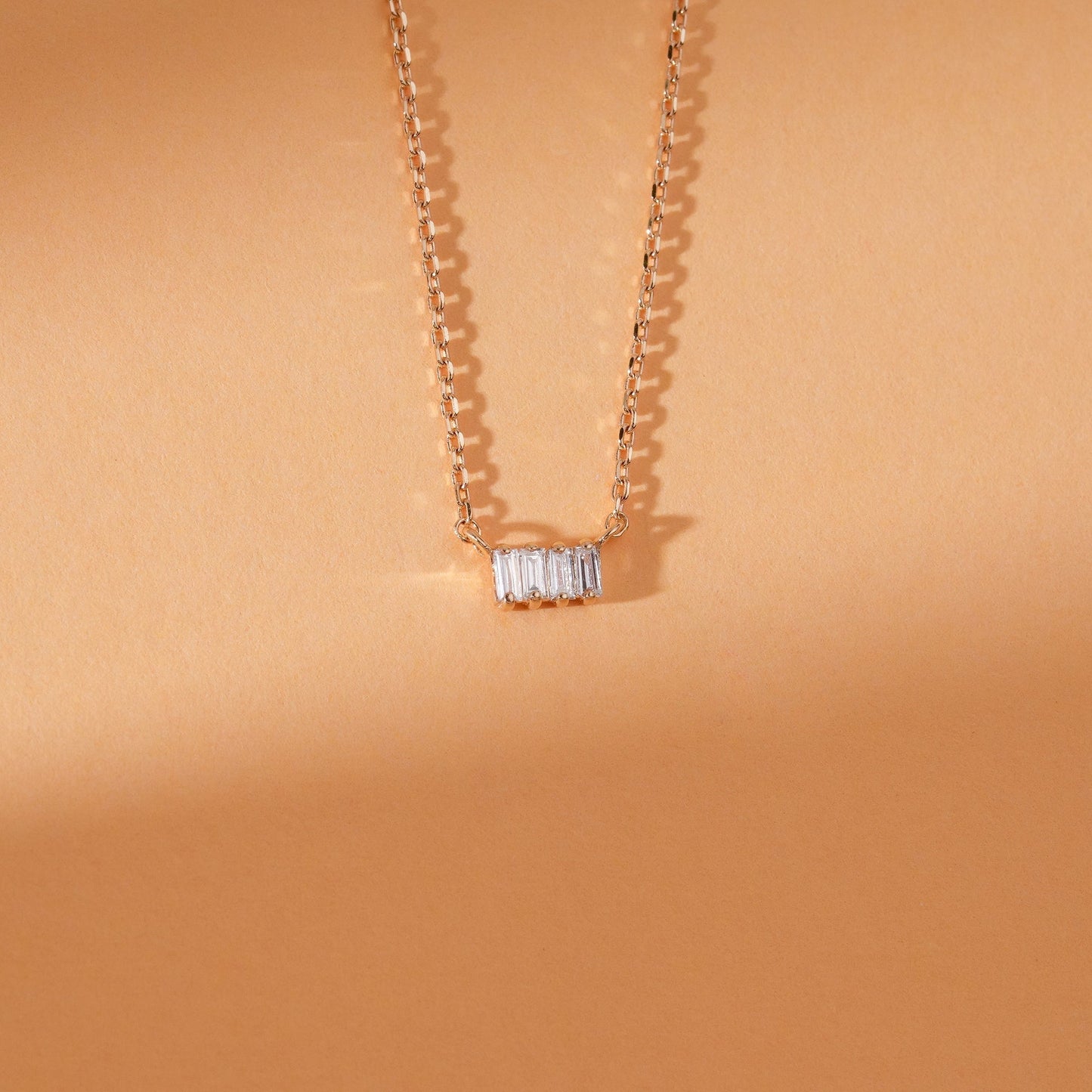 1.0 CT Round Bezel Solitaire Lab Grown Diamond Necklace