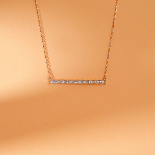 1.0 CT Round Bezel Solitaire Lab Grown Diamond Necklace
