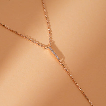 1.0 CT Round Bezel Solitaire Lab Grown Diamond Necklace