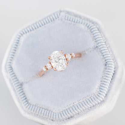 2 CT Round Three Stones Lab Grown Diamond Engagement Ring