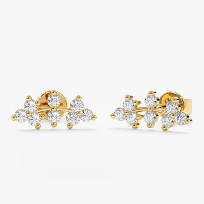 1.0 CT Round Bezel Solitaire Lab Grown Diamond Earrings
