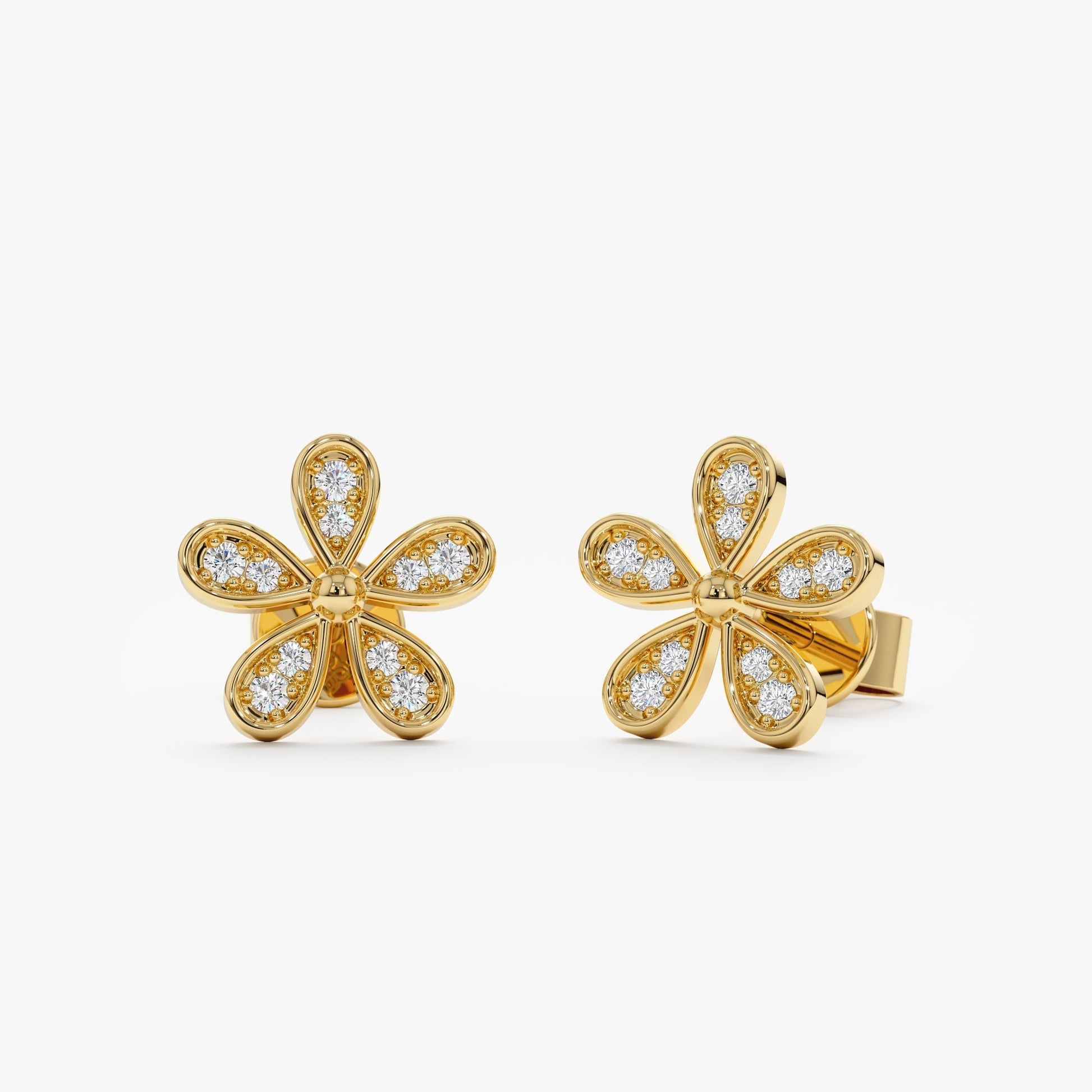 1.0 CT Round Bezel Solitaire Lab Grown Diamond Earrings