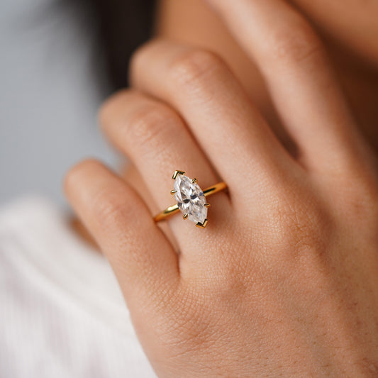 Oval Solitaire Engagement Ring – 2 CT Lab Grown Diamond