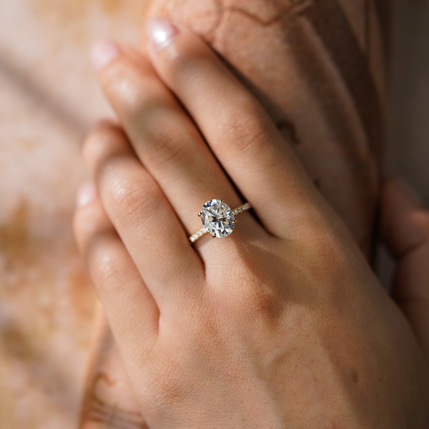 Oval Solitaire Engagement Ring – 2 CT Lab Grown Diamond