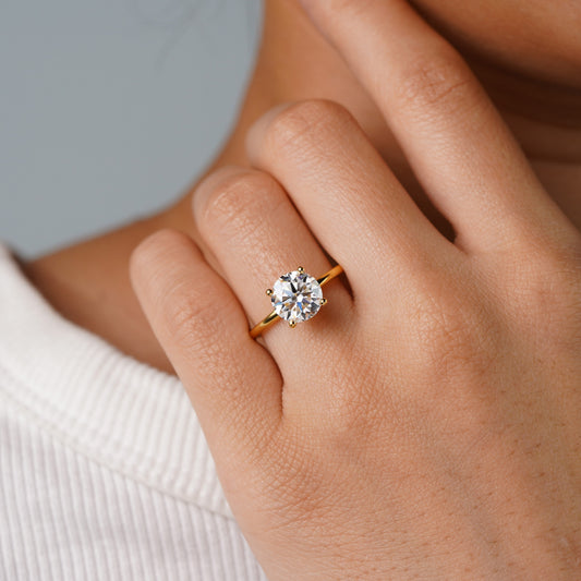 Oval Solitaire Engagement Ring – 2 CT Lab Grown Diamond
