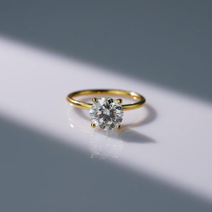 Oval Solitaire Engagement Ring – 2 CT Lab Grown Diamond